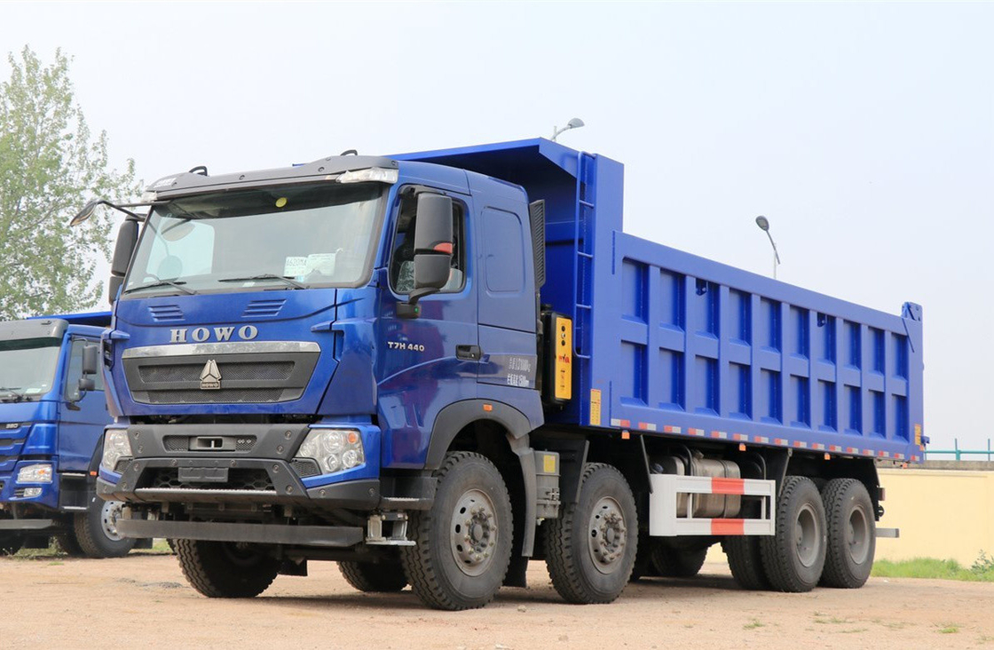 Howo Tipper Truck 12 Reifen Howo T7 Dumper Blattfeder 440 PS 30-50 Tonnen Nutzlast Verdickte Box