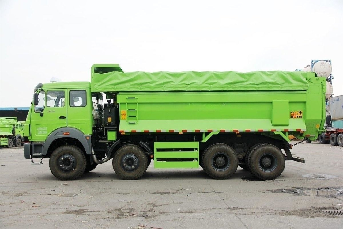 Beiben Schwerer Müllwagen 336 PS 8X4 6,4 m Neue umweltfreundliche Tarpaulin-Oberdecke