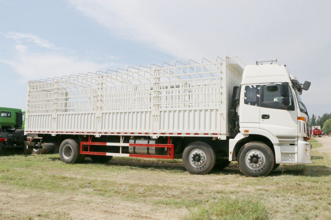 Foton Auman Stake Truck 6 Serie Schwerlastwagen Diesel 8-Geschwindigkeit 245 PS 6X2 9,53 m Weißkörper