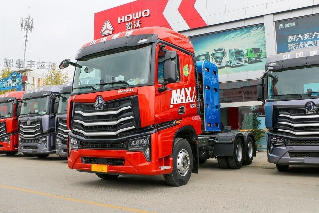 460 PS HOWO Schwerlastwagen 6X4 CNG Hinterdoppelachse Hinterachträder Traktor National VI