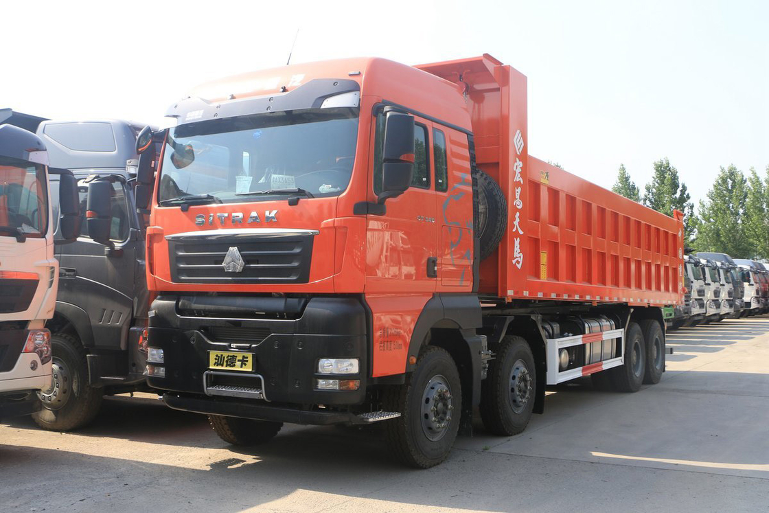 SITRAK G7H Modell gute Klimaanlage 540 PS 8X4 8,4 m Sinotruk Dump Truck Gitter U-Typ Ladungskiste