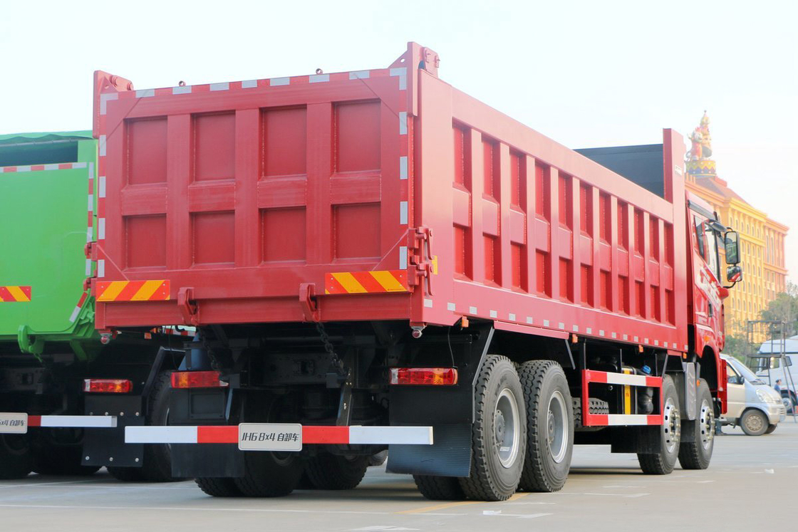 Flat Top Half Cab JH6 Schwerlastwagen Diesel 430 PS 8X4 8,2m Qingdao Jiefang Dump Truck