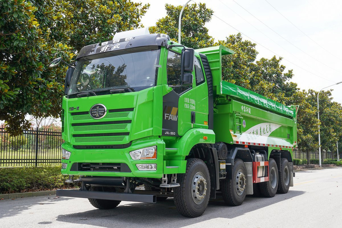 FAW Jiefang Dump Truck J6L Schwerlastwagen Diesel 10 Gang 350 PS 8X4 Airbag Stoßdämpfer Sitz Dumpbox