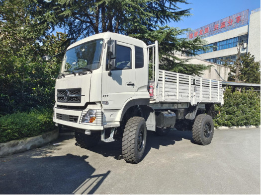 4x4 Lastwagen Dongfeng Zaun Lastwagen Blatt Feder 10 Tonnen Beladen schlechte Straße Fahren Euro 5