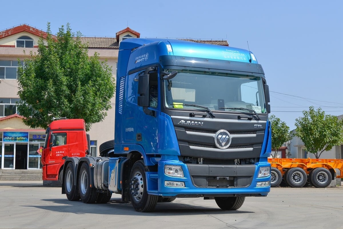Gebrauchtes Traktorkopf Hohe Pferdestärke Foton Auman Commins Motor Blau Hochdach Cab Schläfer