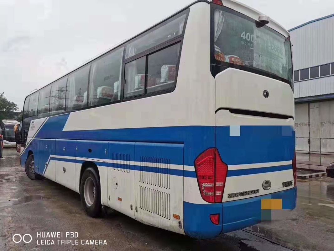 Diesel-LHD Yutong benutzte Sitzbus blaues weißes 2014-jähriges ZK6118 des Küstenmotorschiff-Bus-55