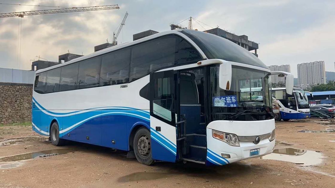 55 Reifen 6050mm Achsabstand verwendetes Yutong transportiert der Sitz6 linker Hand-Antriebs-nackte verpackende Doppeltüren mit ABS