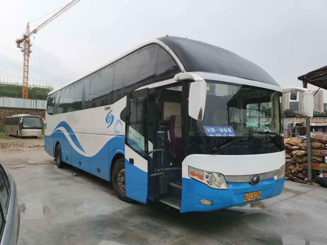55 Reifen 6050mm Achsabstand verwendetes Yutong transportiert der Sitz6 linker Hand-Antriebs-nackte verpackende Doppeltüren mit ABS
