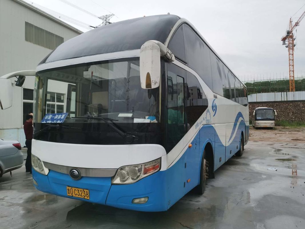 55 Reifen 6050mm Achsabstand verwendetes Yutong transportiert der Sitz6 linker Hand-Antriebs-nackte verpackende Doppeltüren mit ABS