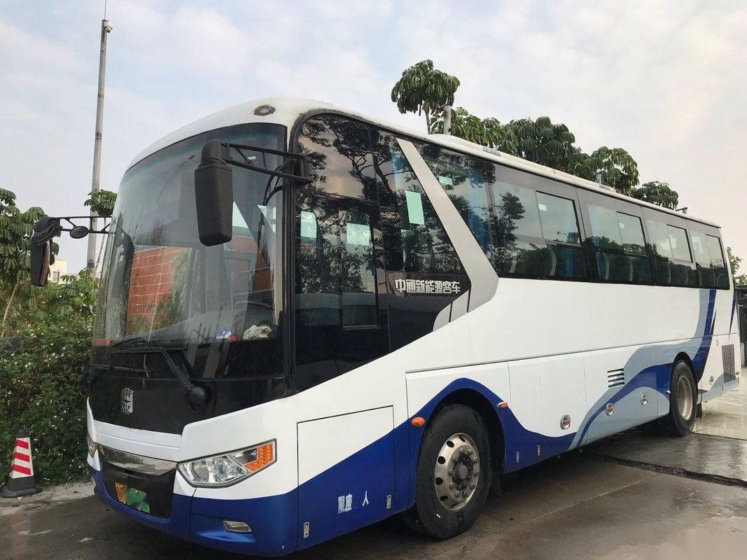 Öl-elektrischer hybrider Doppeltüren-Ledersitz benutzter Zug Bus Zhongtong LCK6101 47Seats Elektro-Mobil WP-Maschinen-155kw