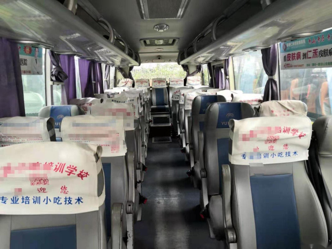 Verwendetes Yutong transportiert Fahrgestelle-einzelne Tür benutzten Passagier-Bus der Sitzzk6858 35 Stahl