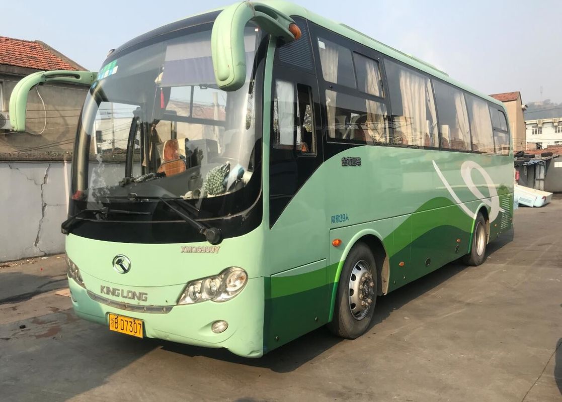 Benutzter Reisebus Kinglong XMQ6900 39 setzt linken steuernden einzelner Tür-Stahlfahrgestelle-niedriger Kilometer benutzten Passagier-Bus