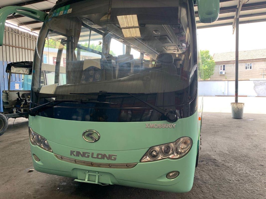 Benutzter Reisebus Kinglong XMQ6900 39 setzt linken steuernden einzelner Tür-Stahlfahrgestelle-niedriger Kilometer benutzten Passagier-Bus