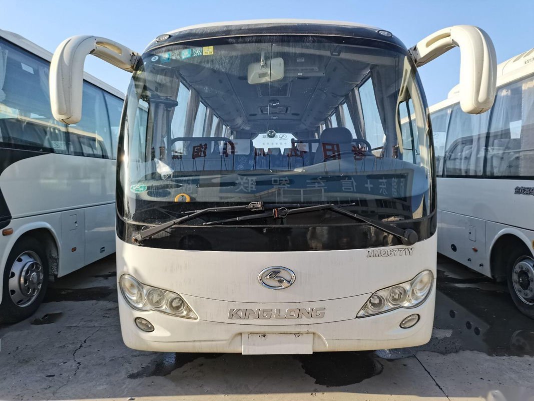 Verwendeter Trainer Bus, das XMQ6771 30 Cummins-Heckmotor 132kw setzt, ließ Steuerungsbenutzten Kinglong-Bus