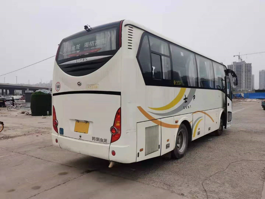 Benutzter höherer Bus KLQ6808 35 setzt Yuchai-Heckmotor 140kw verwendete niedrigen Kilometer Trainer-Bus Steel Chassiss