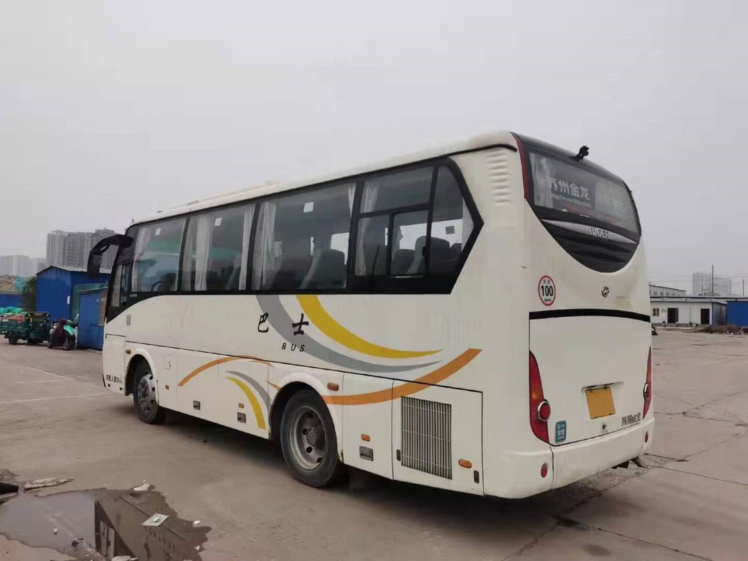 Benutzter höherer Bus KLQ6808 35 setzt Yuchai-Heckmotor 140kw verwendete niedrigen Kilometer Trainer-Bus Steel Chassiss