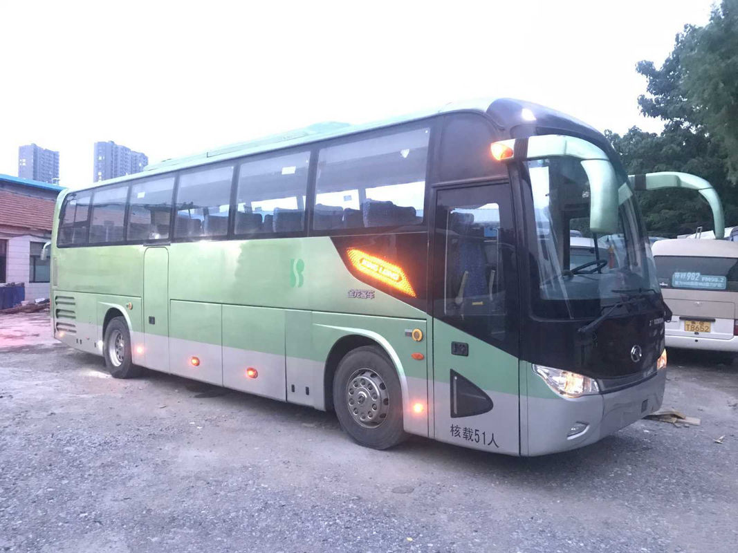 Kinglong-Bus-Doppeltüren benutzter Zug-Bus 51 Heckmotor Sitzder airbag-Fahrgestelle-XMQ6113 Yuchai