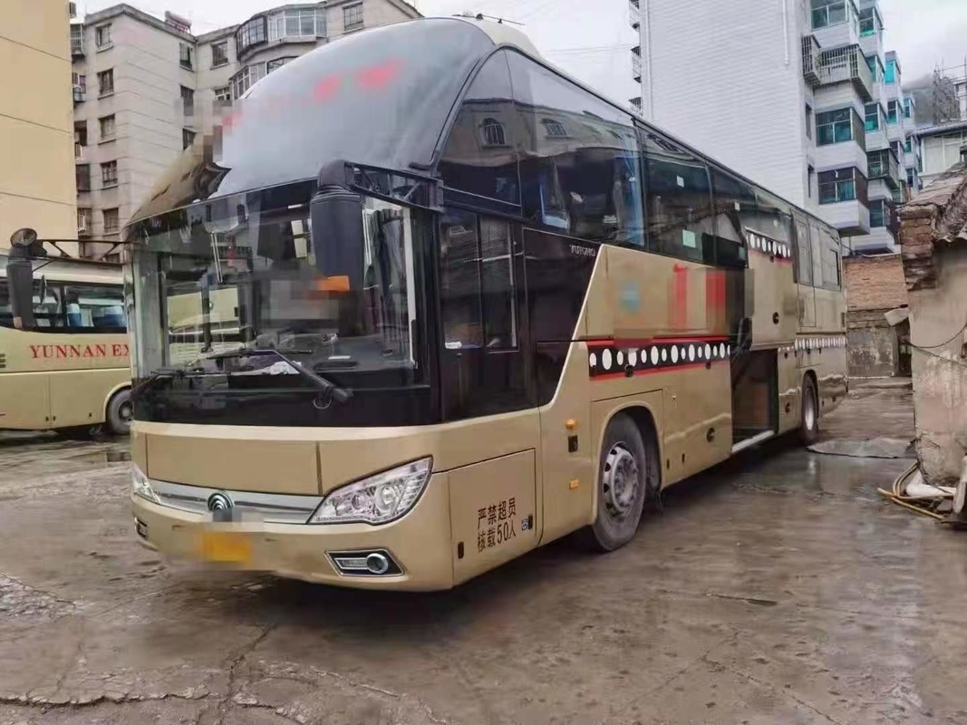 2018-jähriger benutzter Bus Yutong verwendete 50-Sitze- Lhd Stütz-A/C goldene Dieselfarbe des Reise-Bus-Zk6122