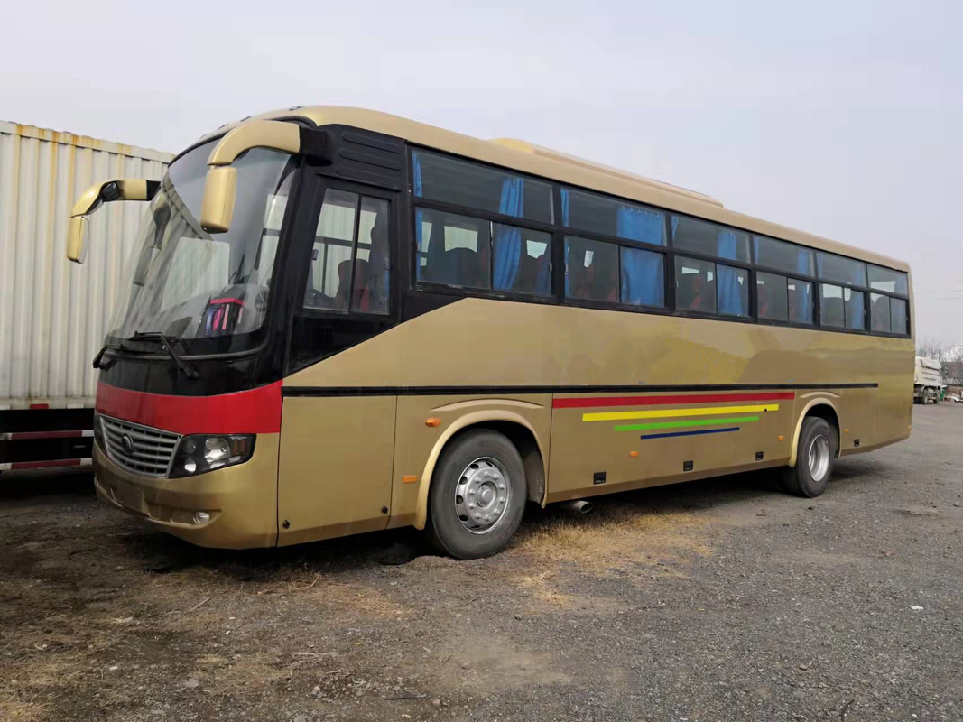 Handzug Bus Diesel Front Engine des Yutong-Bus-53 Sitzer benutzter ZK6116D Bus-zweite
