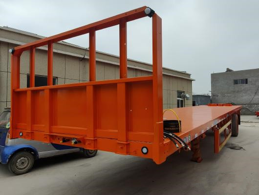 Hochleistungsc$niedrig-bett-Sattelschlepper des flachbett-13m für Fabrik-Behälter-Gebrauch