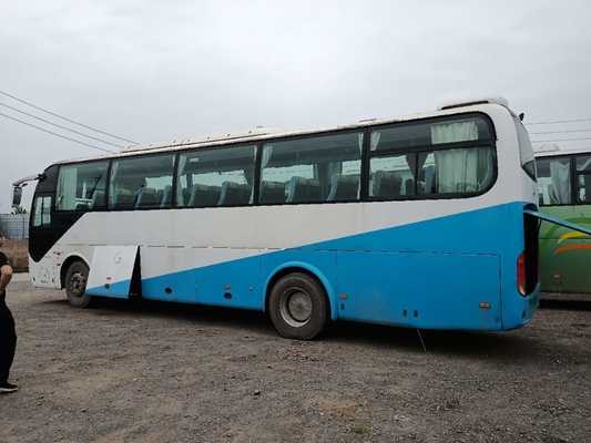 Zweite weiße Farbe des Handreisebus-51seats benutzte Yutong-Bus Yuchai-Maschine ZK6110