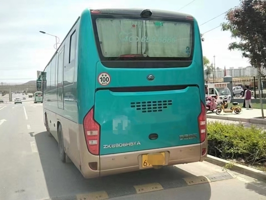 Verwendete Autobusse grünen Sitz-mittlere Beifahrertür-Klimaanlagen-2. Hand-Yutong-Bus ZK6906 der Farbe-36