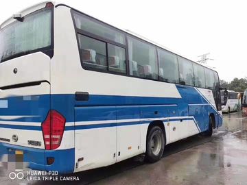 Diesel-LHD Yutong benutzte Sitzbus blaues weißes 2014-jähriges ZK6118 des Küstenmotorschiff-Bus-55