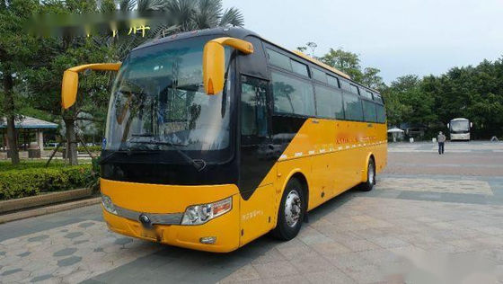 Benutzte Sitze Yutong-Bus-ZK6107 49 verließen Steuerungsairbag-Fahrgestelle Yuchai-Heckmotor niedrigen Kilometer