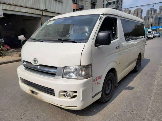 10 Sitz-rüsten Diesel-Toyota verwendeter Mini Bus With Gasoline Engine Wechselstrom keinen 2013-jährigen Unfall aus