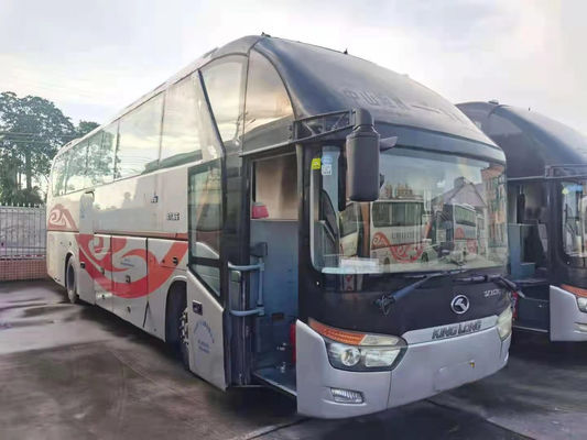 Benutzte Sitzdoppelte Windschutzscheibe Kinglong-Bus-55 benutzte Reisebus-niedrige Kilometer-Airbag-Fahrgestelle