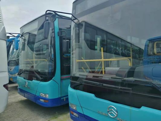 Benutzte Sitze des Stadt-Bus-Marken-goldene Drache-45 benutzten Reisebus-Stahlfahrgestelle-Dieselmotor-Bus-Doppeltüren